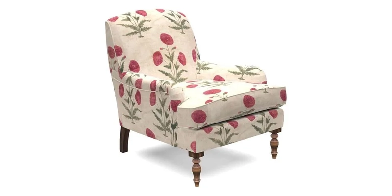 Lyndhurst Chair in V&A Threads of India Opulent-Velvets Lahore Dynasty Slate