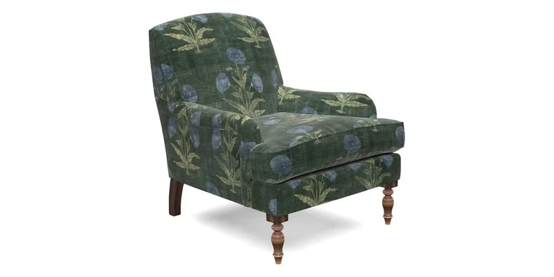 Lyndhurst Chair in V&A Threads of India Opulent-Velvets Lahore Dynasty Slate