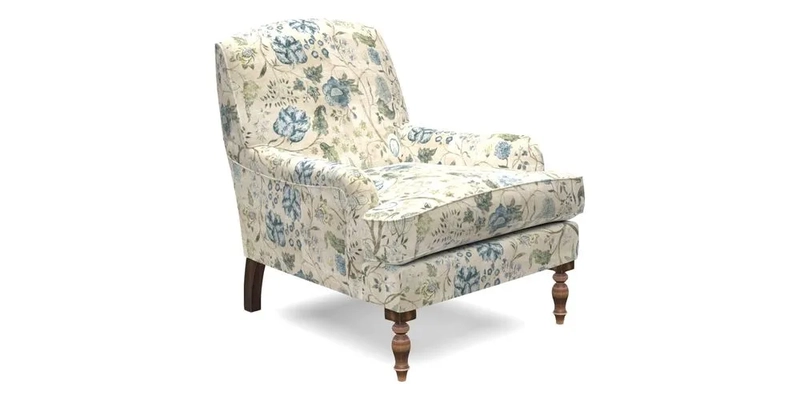 Lyndhurst Chair in V&A Threads of India Opulent-Velvets Lahore Dynasty Slate