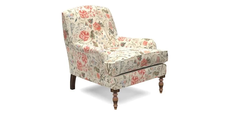 Lyndhurst Chair in V&A Threads of India Opulent-Velvets Lahore Dynasty Slate