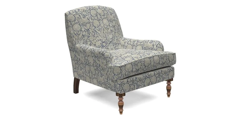 Lyndhurst Chair in V&A Threads of India Opulent-Velvets Lahore Dynasty Slate