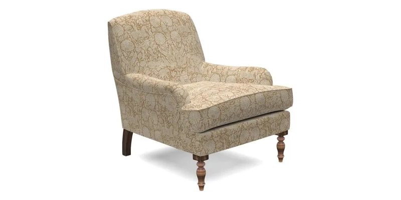 Lyndhurst Chair in V&A Threads of India Opulent-Velvets Lahore Dynasty Slate