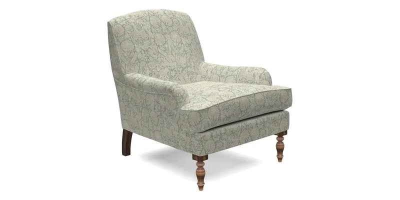 Lyndhurst Chair in V&A Threads of India Opulent-Velvets Lahore Dynasty Slate