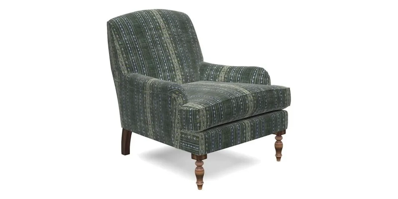 Lyndhurst Chair in V&A Threads of India Opulent-Velvets Lahore Dynasty Slate