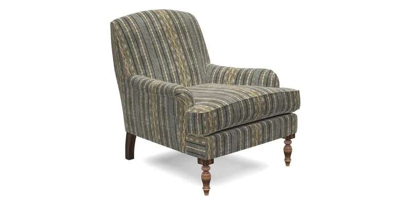 Lyndhurst Chair in V&A Threads of India Opulent-Velvets Lahore Dynasty Slate