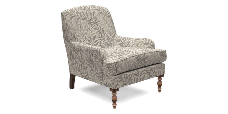 Lyndhurst Chair in V&A Threads of India Opulent-Velvets Lahore Dynasty Slate