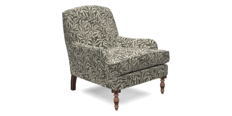 Lyndhurst Chair in V&A Threads of India Opulent-Velvets Lahore Dynasty Slate