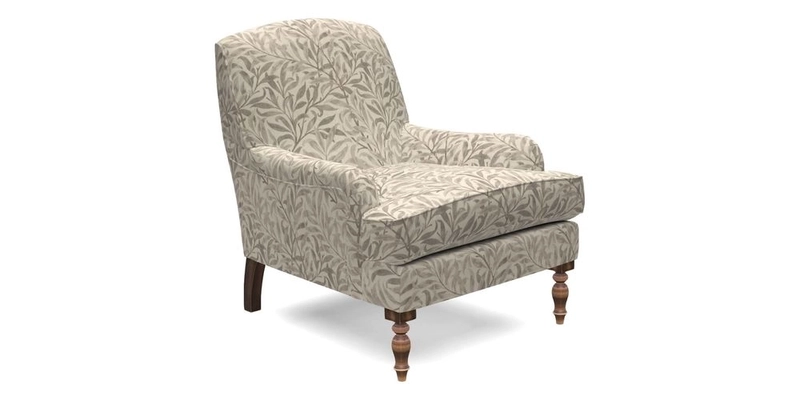 Lyndhurst Chair in V&A Threads of India Opulent-Velvets Lahore Dynasty Slate