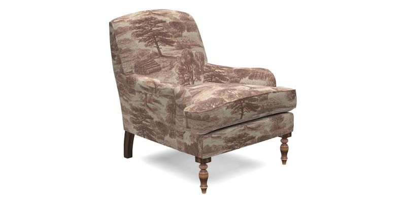 Lyndhurst Chair in V&A Threads of India Opulent-Velvets Lahore Dynasty Slate