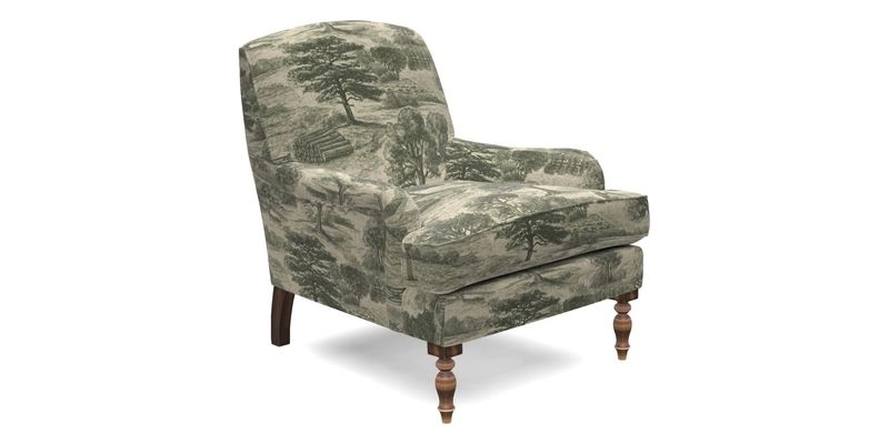Lyndhurst Chair in V&A Threads of India Opulent-Velvets Lahore Dynasty Slate