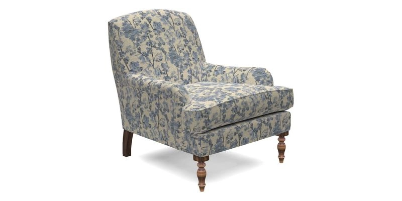 Lyndhurst Chair in V&A Threads of India Opulent-Velvets Lahore Dynasty Slate
