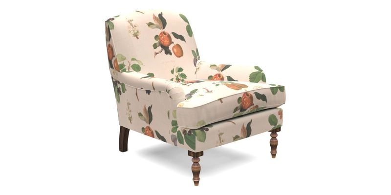 Lyndhurst Chair in V&A Threads of India Opulent-Velvets Lahore Dynasty Slate