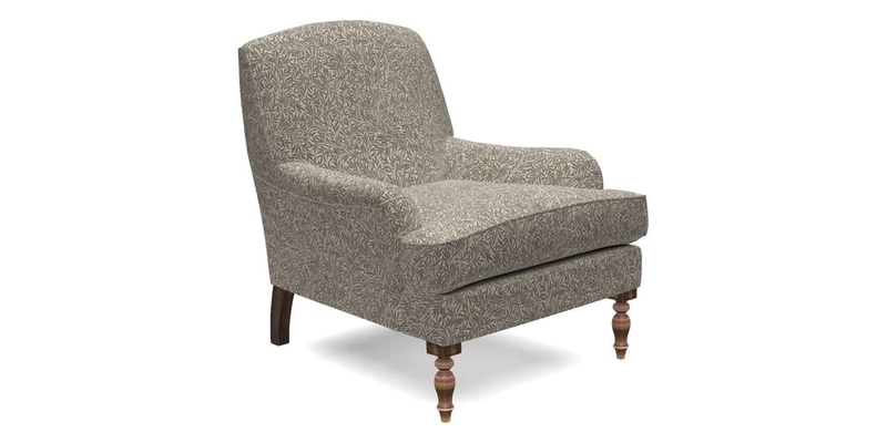 Lyndhurst Chair in V&A Threads of India Opulent-Velvets Lahore Dynasty Slate