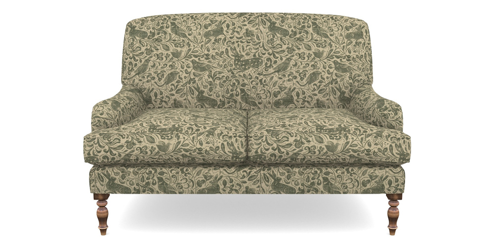 Product photograph of Lyndhurst 2 Seater Sofa In V A Drawn From Nature - Bird And Rabbit - Dark Green from Sofas and Stuff Limited