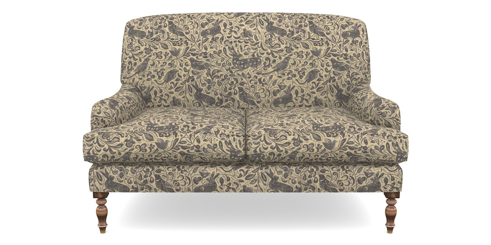 Product photograph of Lyndhurst 2 Seater Sofa In V A Drawn From Nature - Bird And Rabbit - Navy from Sofas and Stuff Limited