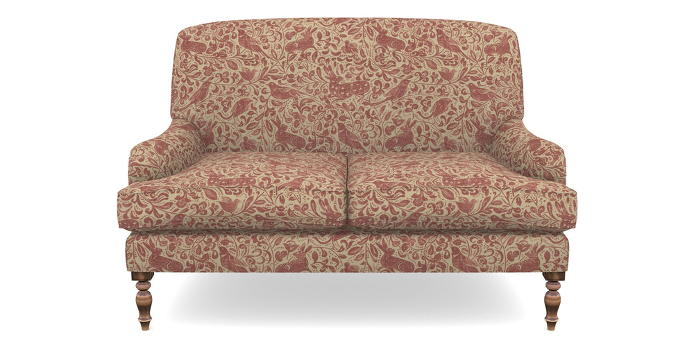 Product photograph of Lyndhurst 2 Seater Sofa In V A Drawn From Nature - Bird And Rabbit - Red from Sofas and Stuff Limited