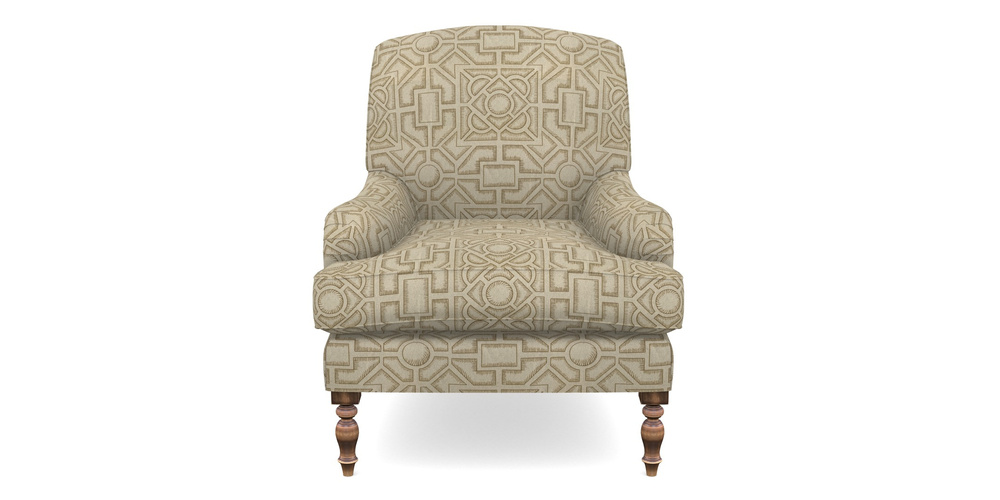 Product photograph of Lyndhurst Chair In Rhs Collection - Large Knot Garden Linen - Gold from Sofas and Stuff Limited