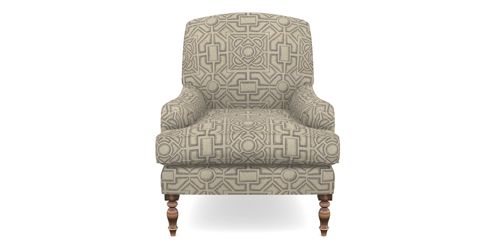 Product photograph of Lyndhurst Chair In Rhs Collection - Large Knot Garden Linen - Grey from Sofas and Stuff Limited