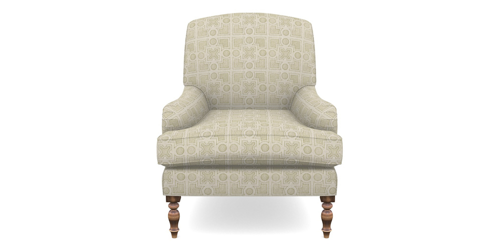 Product photograph of Lyndhurst Chair In Rhs Collection - Small Knot Garden Cotton Weave - Olive from Sofas and Stuff Limited