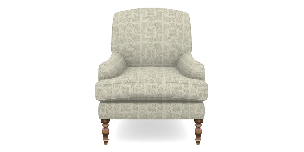 Product photograph of Lyndhurst Chair In Rhs Collection - Small Knot Garden Cotton Weave - Pistachio from Sofas and Stuff Limited