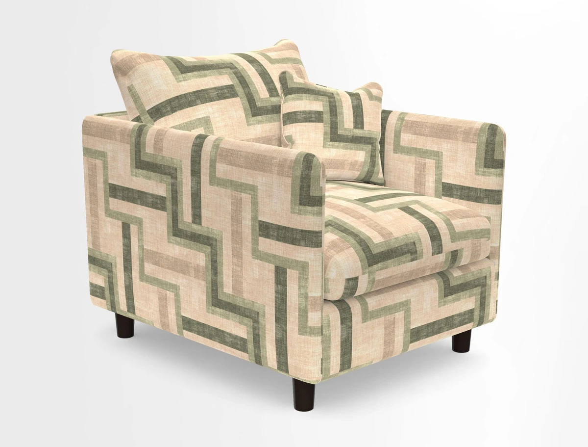 Madehurst Chair in Two Tone Plain Biscuit. Loose cover option available