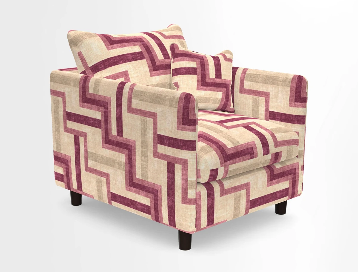 Madehurst Chair in Two Tone Plain Biscuit. Loose cover option available