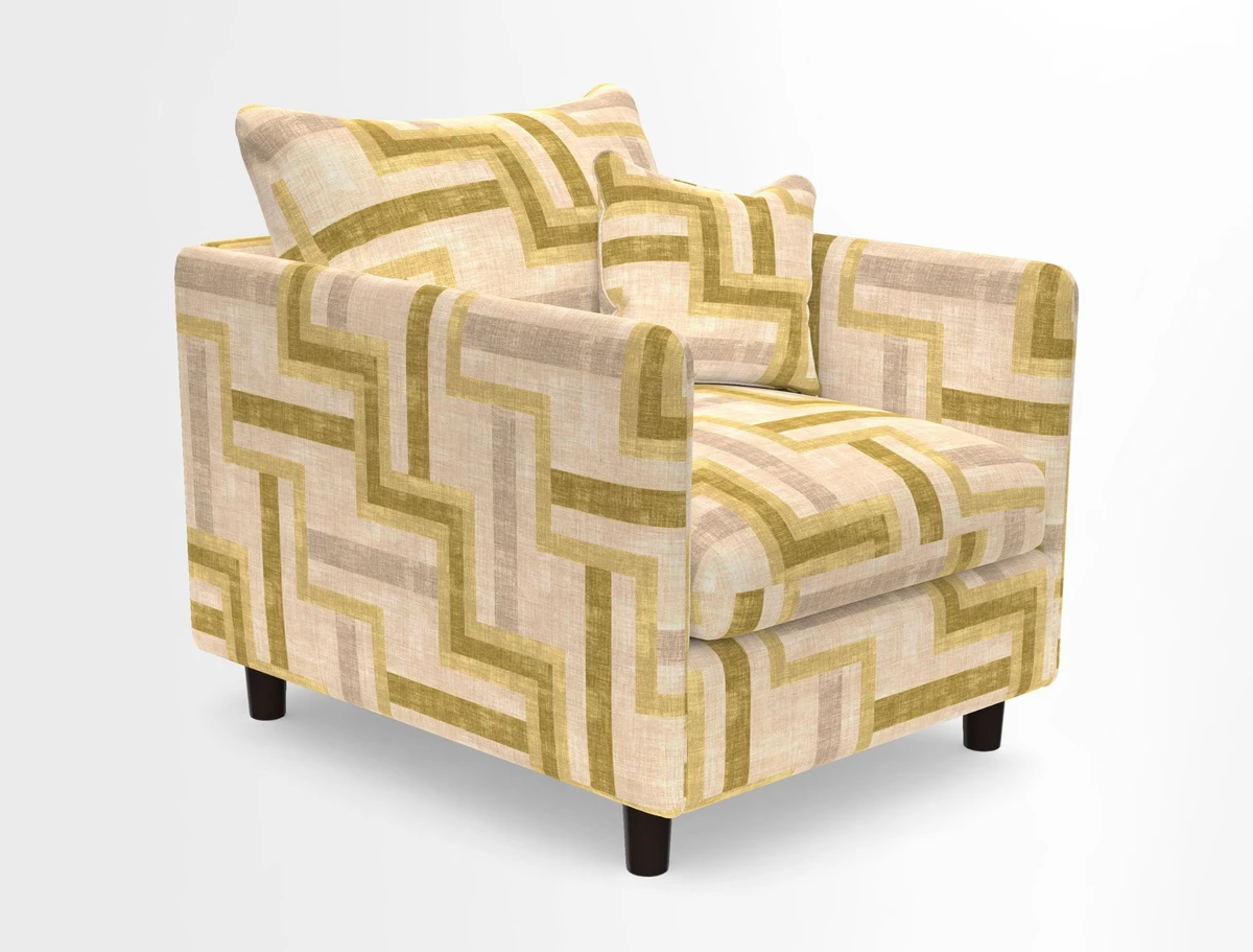 Madehurst Chair in Two Tone Plain Biscuit. Loose cover option available
