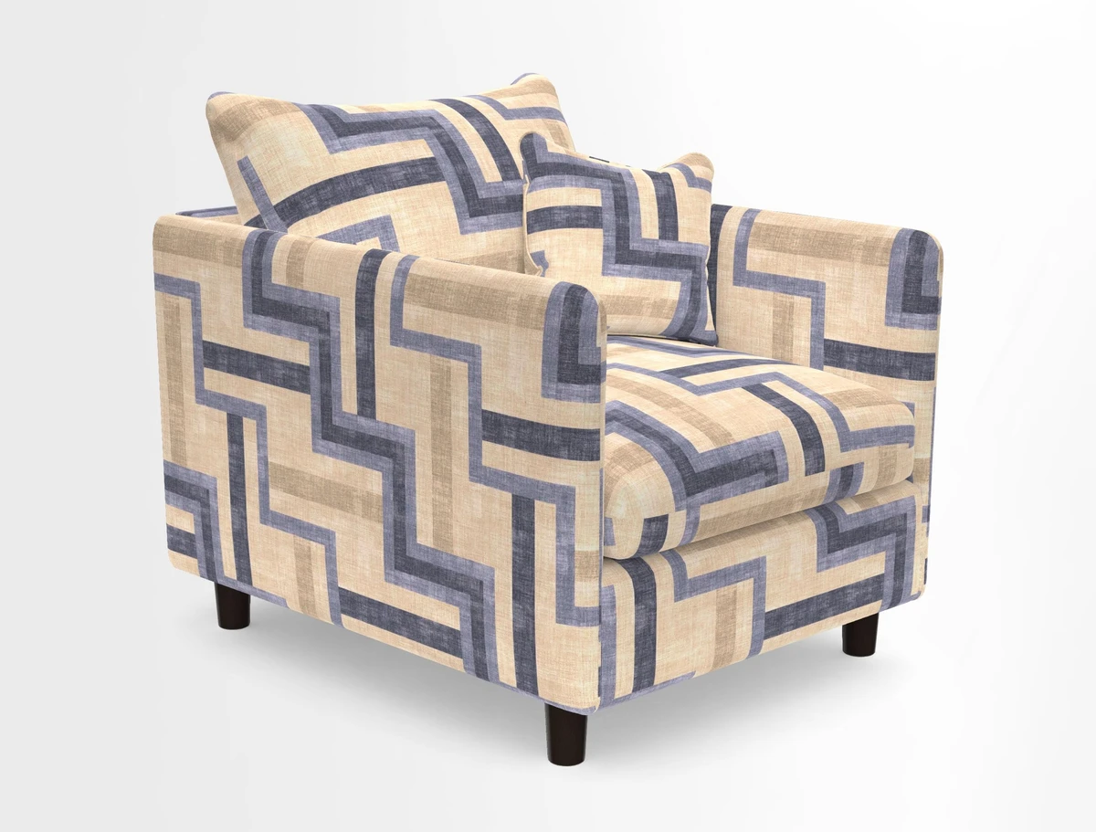 Madehurst Chair in Two Tone Plain Biscuit. Loose cover option available