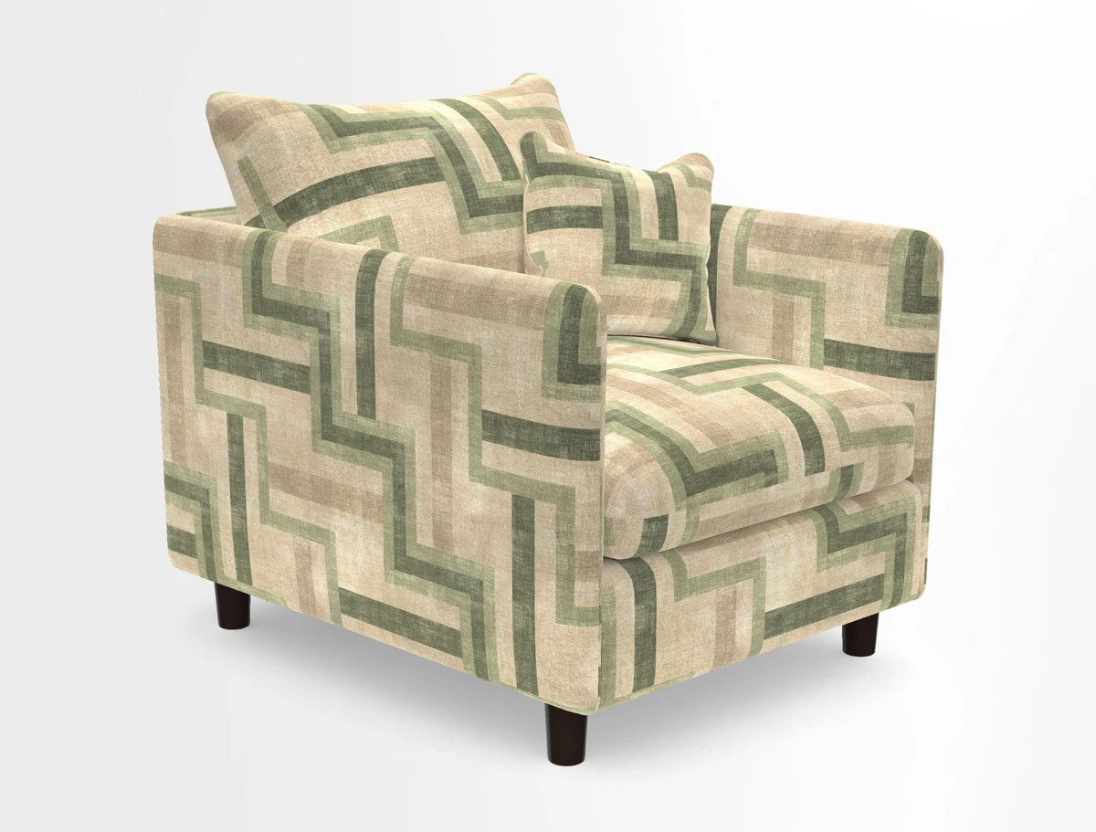Madehurst Chair in Two Tone Plain Biscuit. Loose cover option available