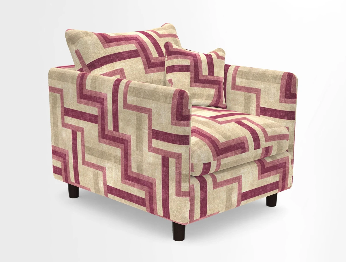 Madehurst Chair in Two Tone Plain Biscuit. Loose cover option available