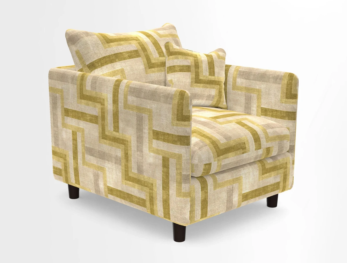 Madehurst Chair in Two Tone Plain Biscuit. Loose cover option available