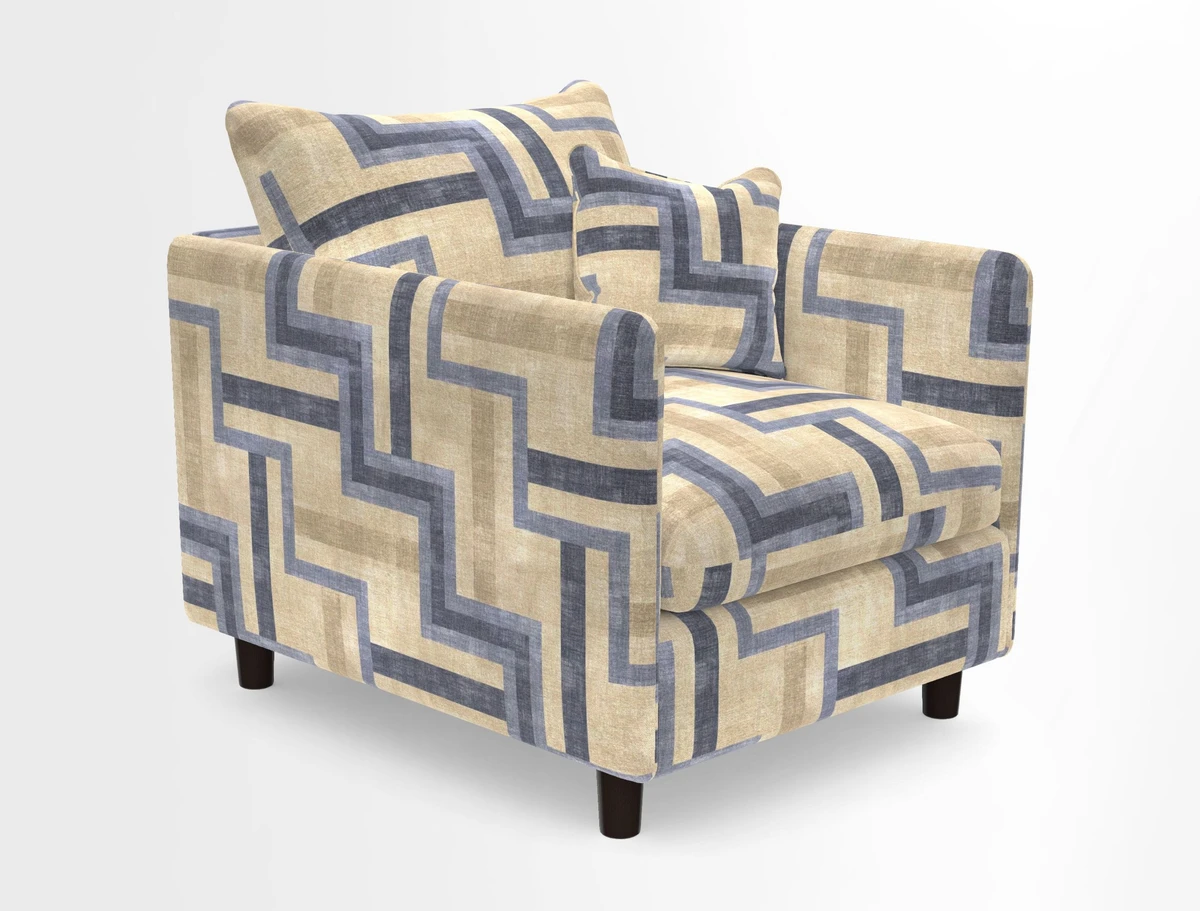 Madehurst Chair in Two Tone Plain Biscuit. Loose cover option available