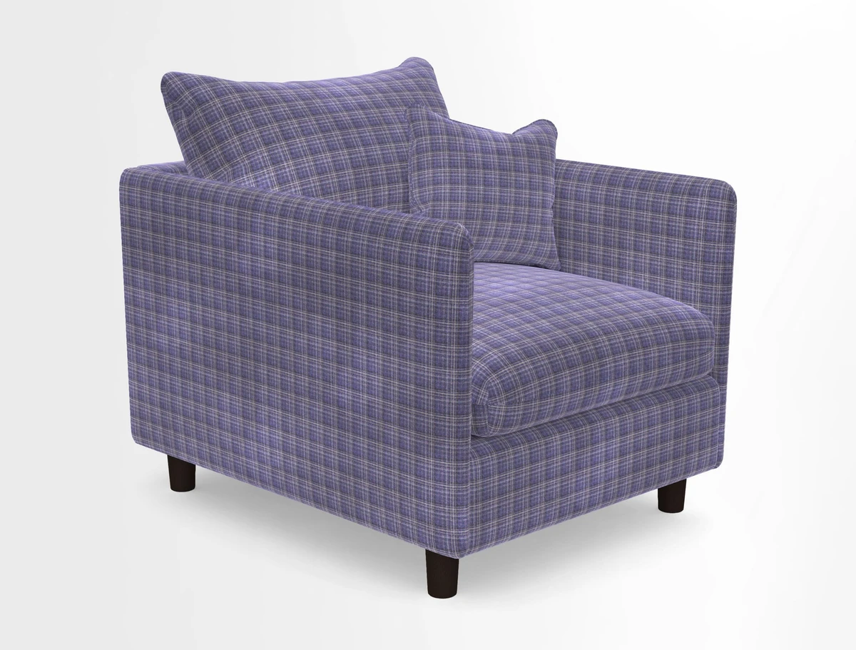 Madehurst Chair in Two Tone Plain Biscuit. Loose cover option available