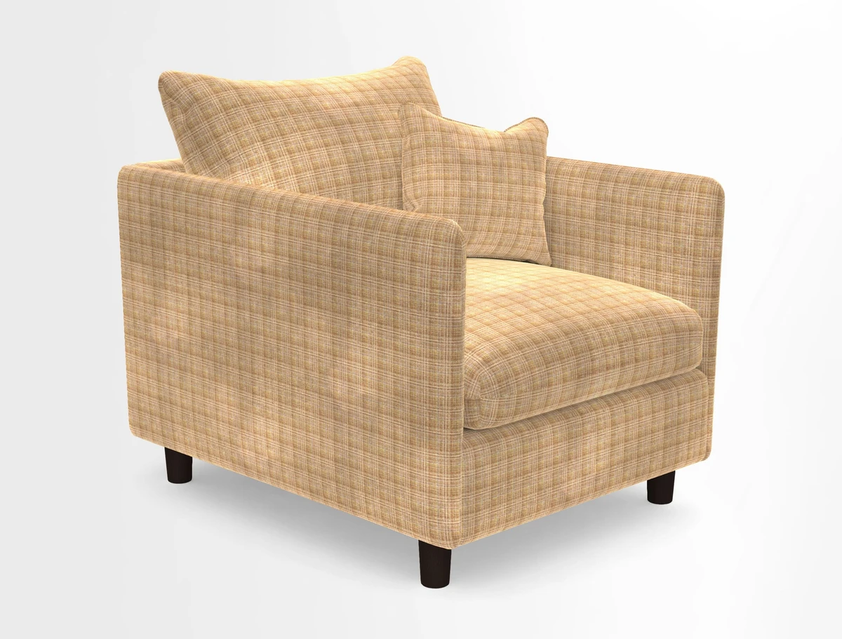 Madehurst Chair in Two Tone Plain Biscuit. Loose cover option available