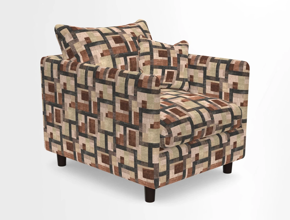 Madehurst Chair in Two Tone Plain Biscuit. Loose cover option available