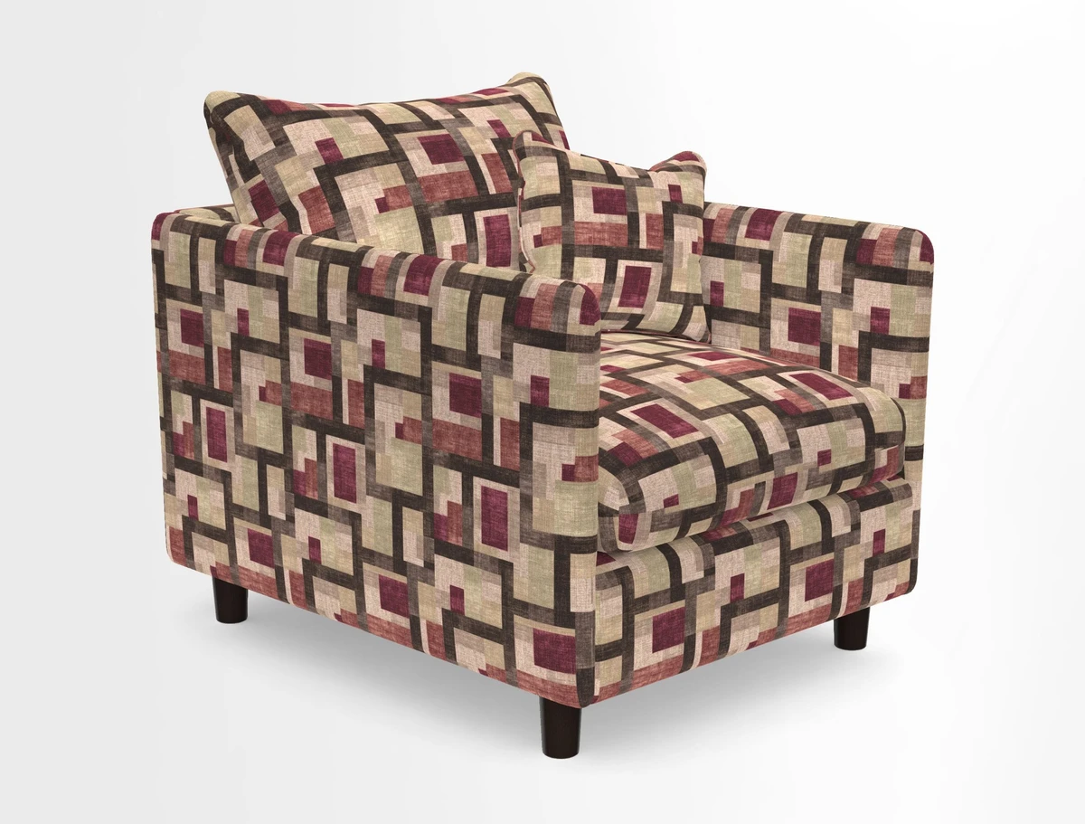 Madehurst Chair in Two Tone Plain Biscuit. Loose cover option available