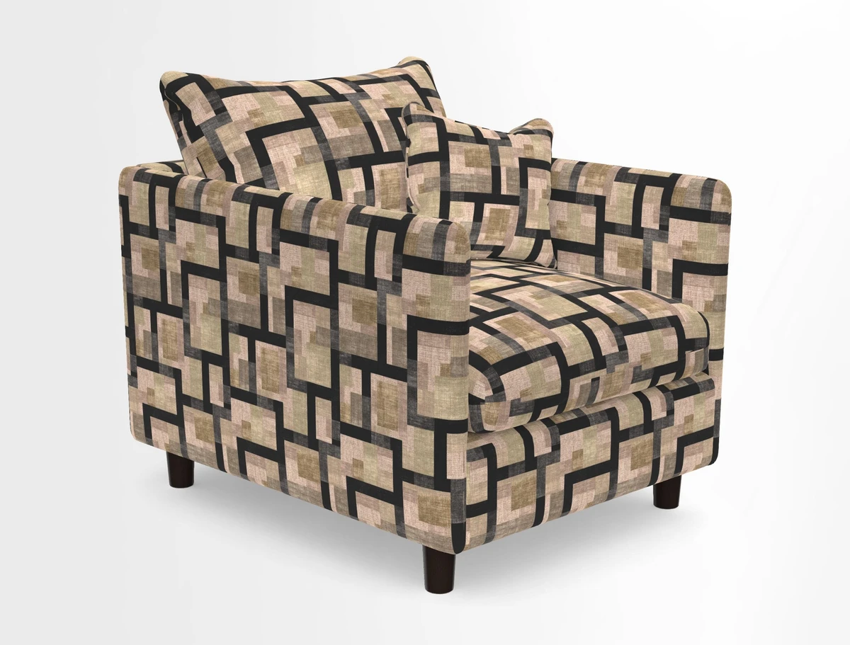 Madehurst Chair in Two Tone Plain Biscuit. Loose cover option available