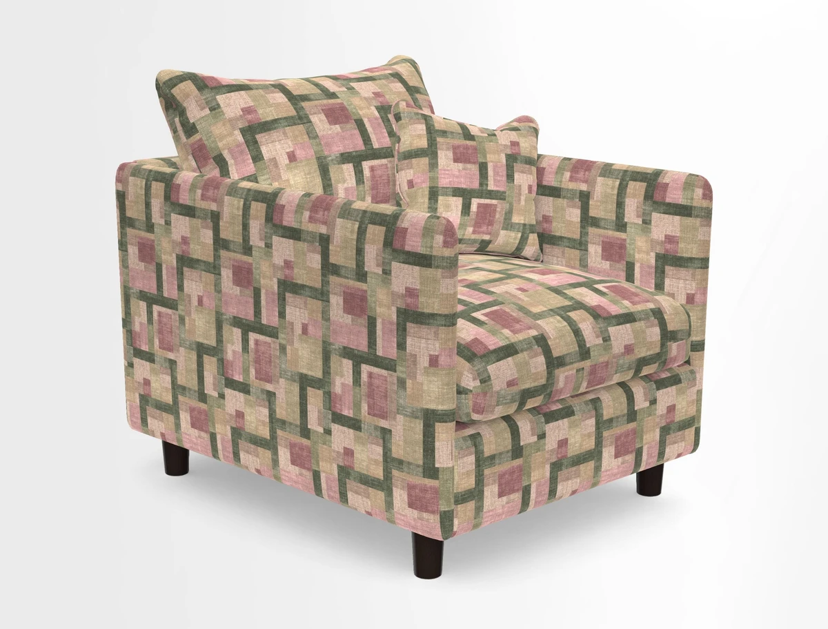 Madehurst Chair in Two Tone Plain Biscuit. Loose cover option available