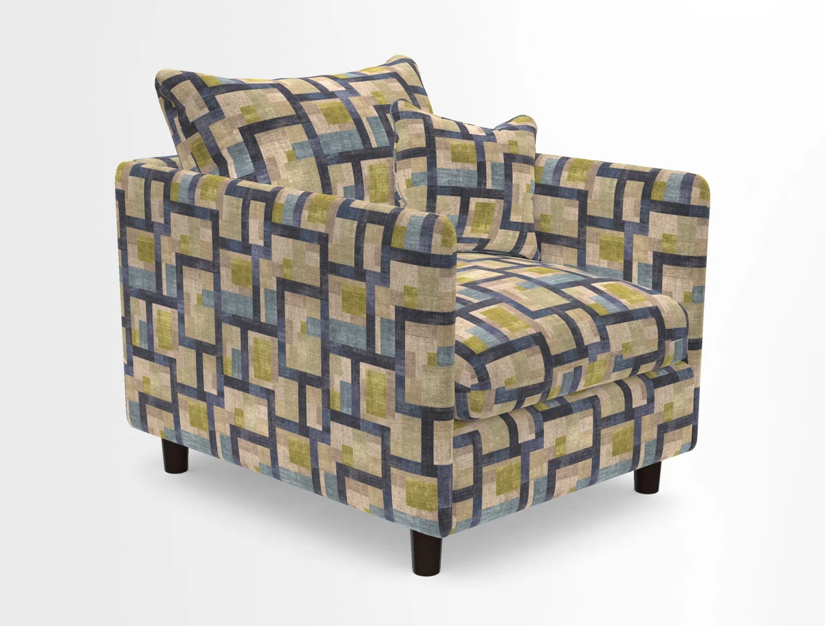 Madehurst Chair in Two Tone Plain Biscuit. Loose cover option available