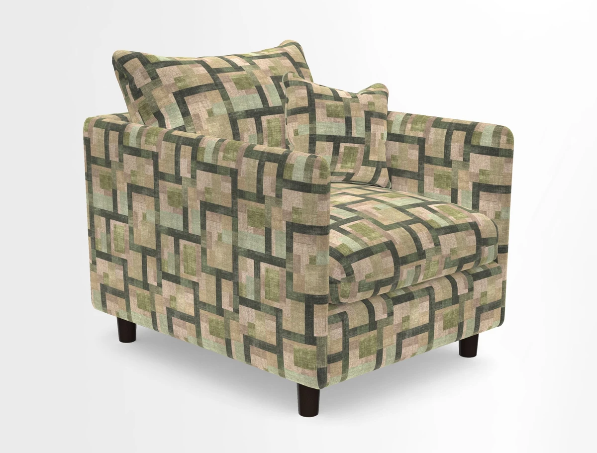 Madehurst Chair in Two Tone Plain Biscuit. Loose cover option available