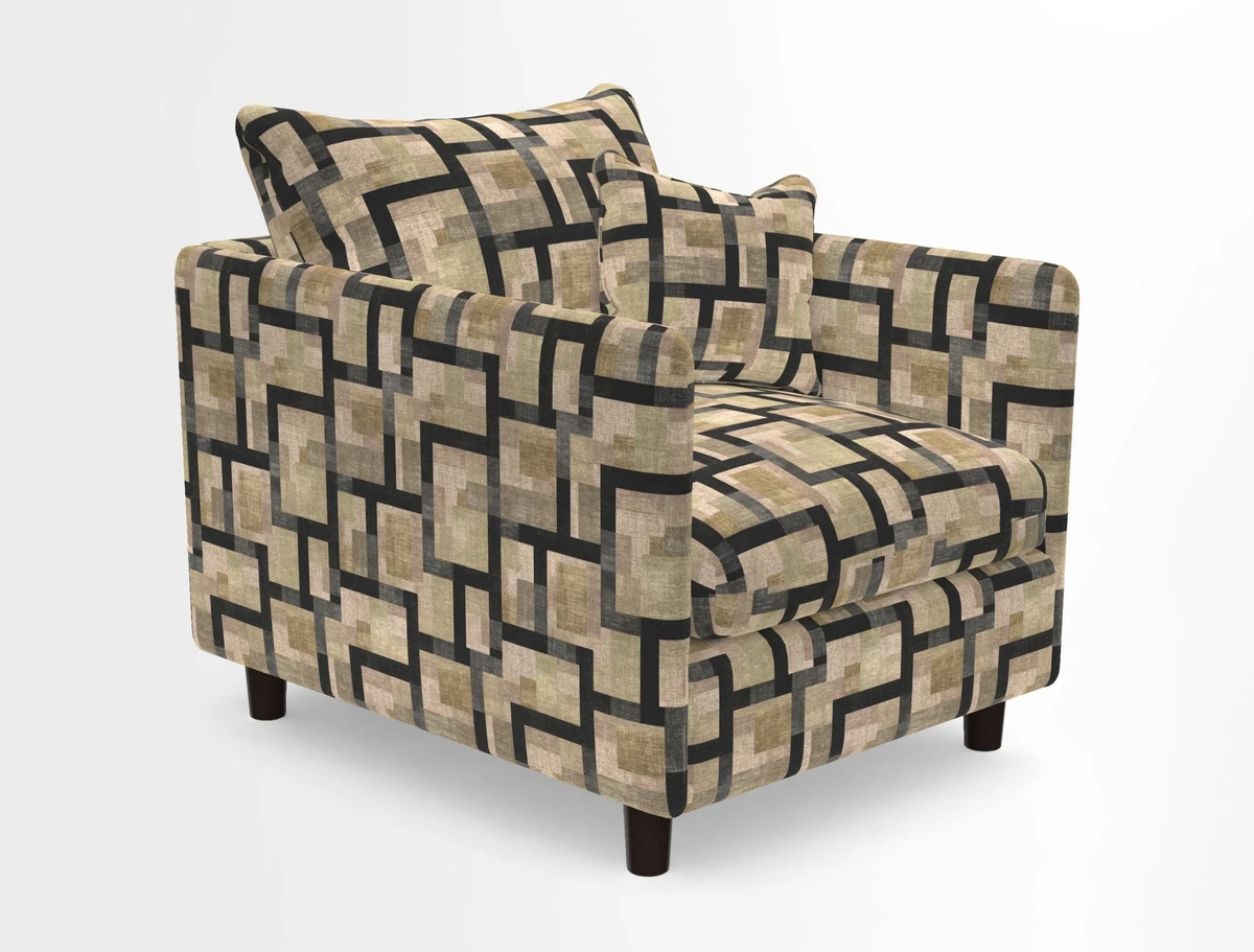 Madehurst Chair in Two Tone Plain Biscuit. Loose cover option available