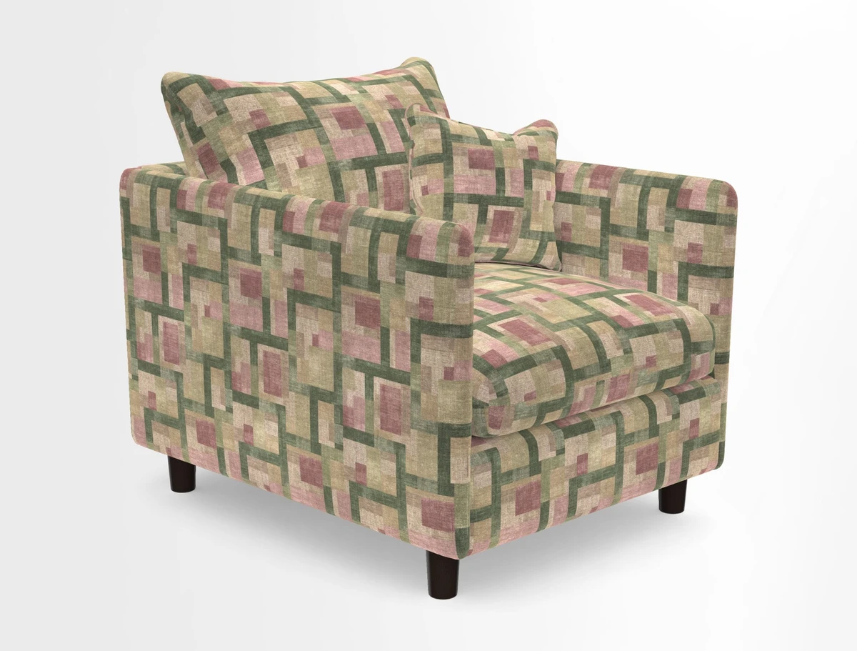 Madehurst Chair in Two Tone Plain Biscuit. Loose cover option available