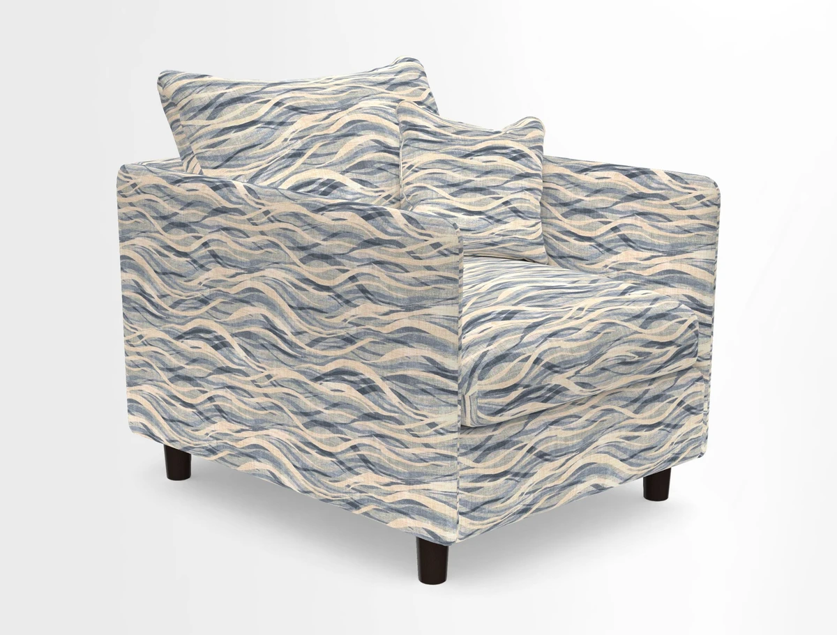 Madehurst Chair in Two Tone Plain Biscuit. Loose cover option available