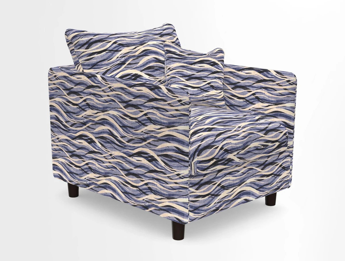 Madehurst Chair in Two Tone Plain Biscuit. Loose cover option available