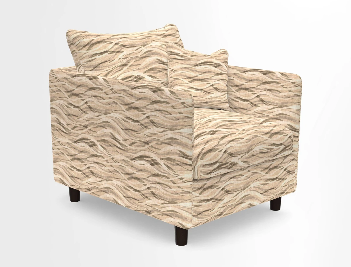 Madehurst Chair in Two Tone Plain Biscuit. Loose cover option available