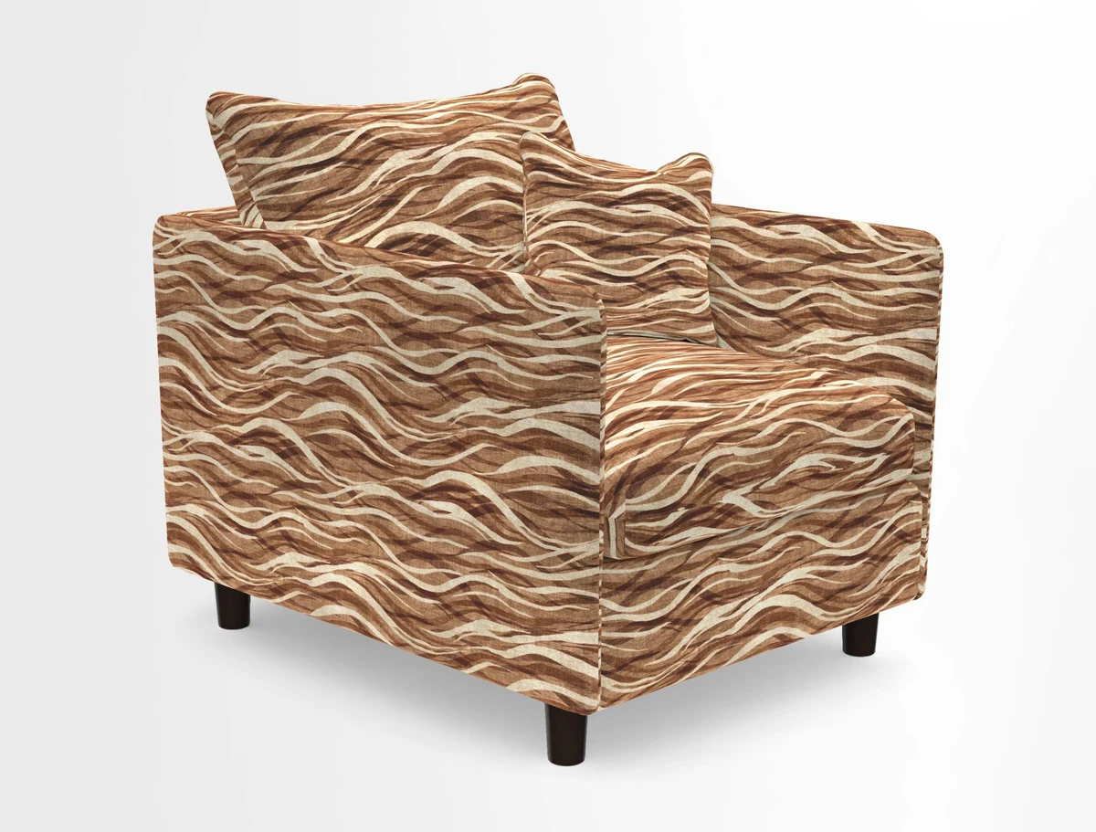 Madehurst Chair in Two Tone Plain Biscuit. Loose cover option available