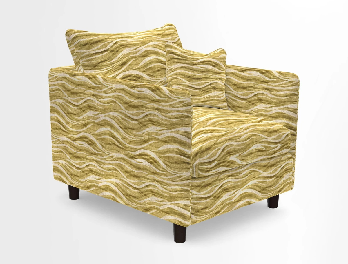 Madehurst Chair in Two Tone Plain Biscuit. Loose cover option available