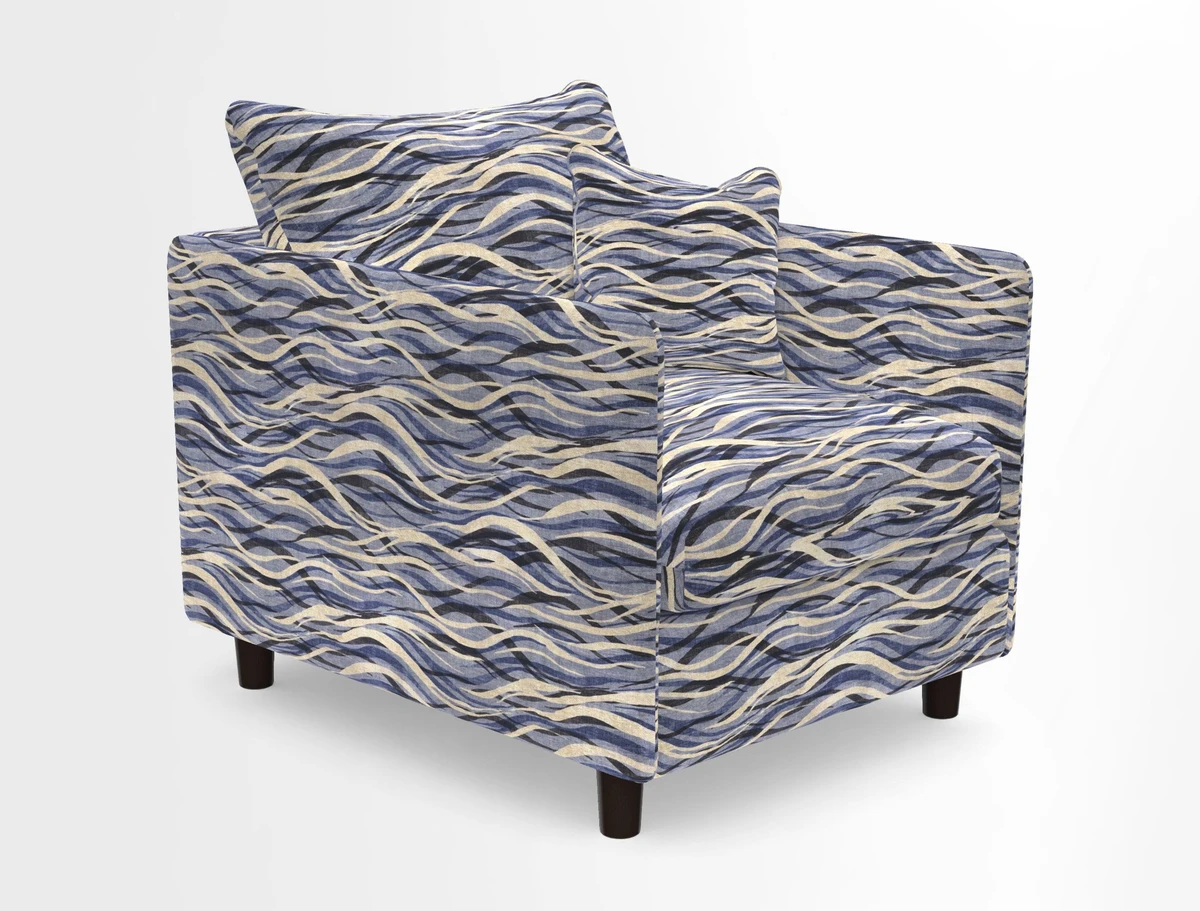 Madehurst Chair in Two Tone Plain Biscuit. Loose cover option available