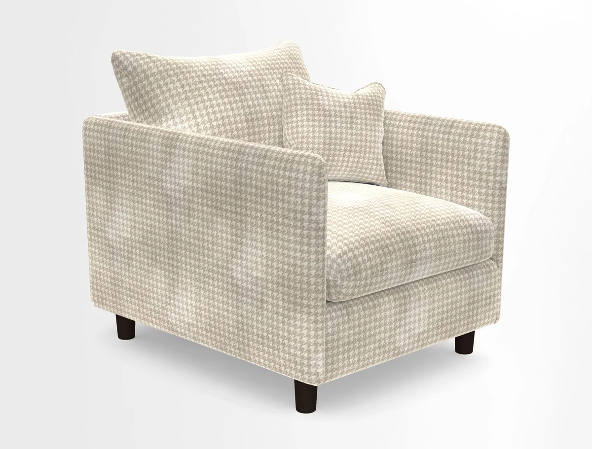 Madehurst Chair in Two Tone Plain Biscuit. Loose cover option available