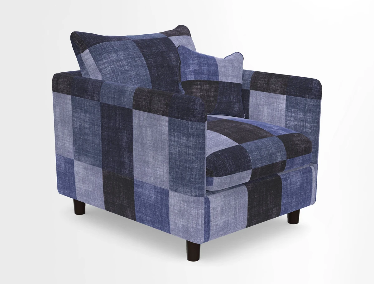 Madehurst Chair in Two Tone Plain Biscuit. Loose cover option available